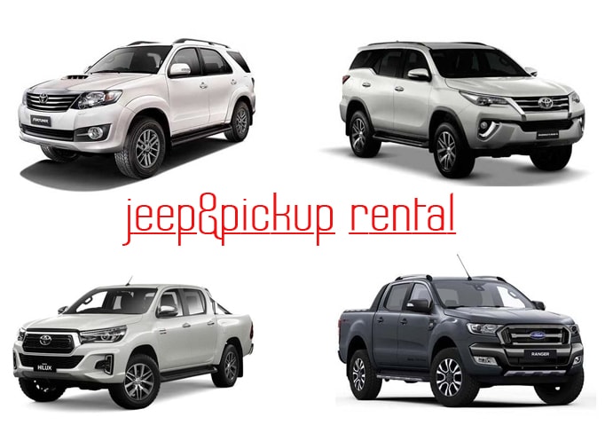 Jeep pickup VIP cars for rent in Samui Car Rental
